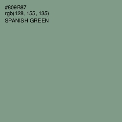 #809B87 - Spanish Green Color Image